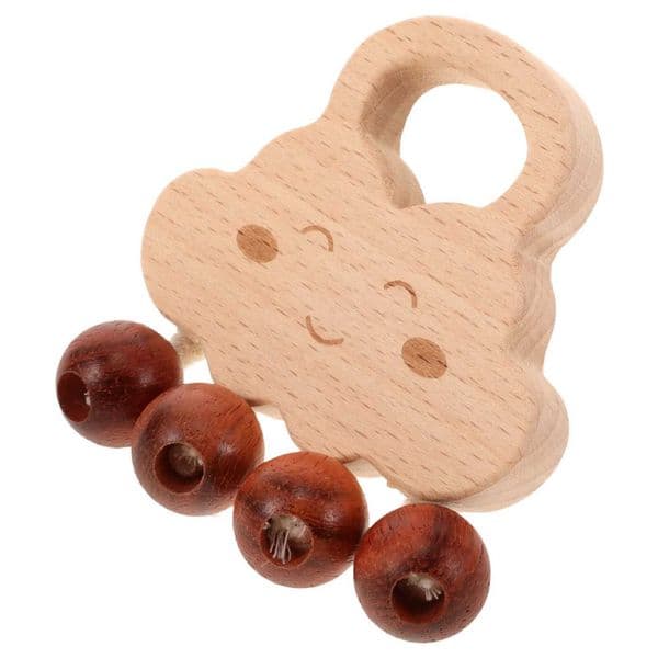 Grasp Rattle The Bell Baby Hand Child Toddler Toys Wooden Kids Musical Instruments HandbellsM240815