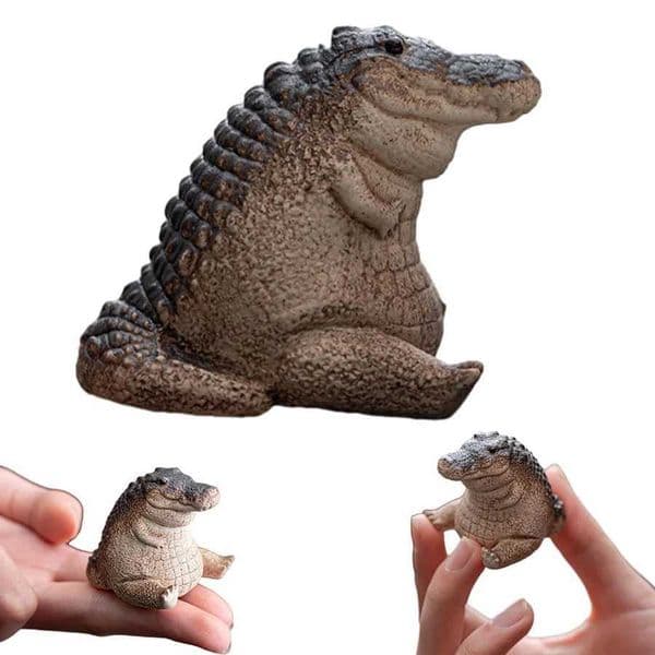 1Pcs Mini Crocodile Tea Pet Cute Crocodile Statue Handmade Decorative Table Pet Suitable for Living Room Tea Room Table HomeXJ240814