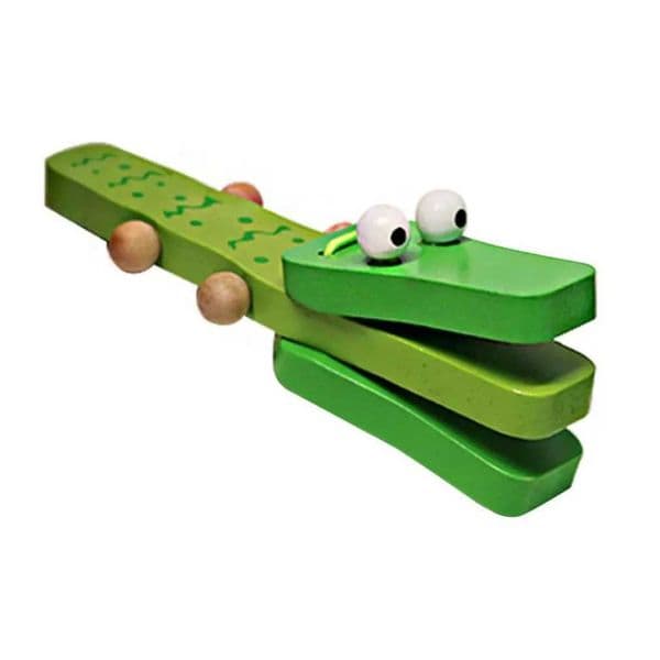 Orff world Crocodile Shape Wooden Castanet Baby Musical Instrument Cartoon Baby Musical Educational Instrument Toy Rattle ToyM240815