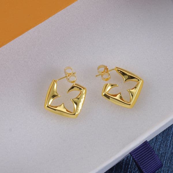 Luxury 18K Gold Classic Design Hoops & Studs Earring Set - Perfect Valentine's Gift with Exquisite Box