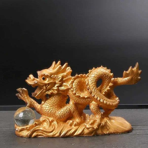 Resin Color Change Dragon Tea Accessories Household Office Tea Pet Decoration ToyXJ240814