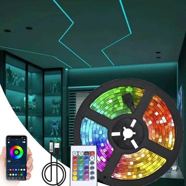 LED Strip Light RGB Color USB Tpae Bluetooth 18/LED Strip Bedroom Decoration 5050 1m 2m 3m 4m 5m 10m TV LED Backlight For Family CL240815
