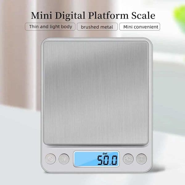 Electronic Scales Mini Digital Kitchen Scale Pocket Stainless Steel Precision Jewelry Electronic Balance 0.1/3kg Scale Waage BarM240815