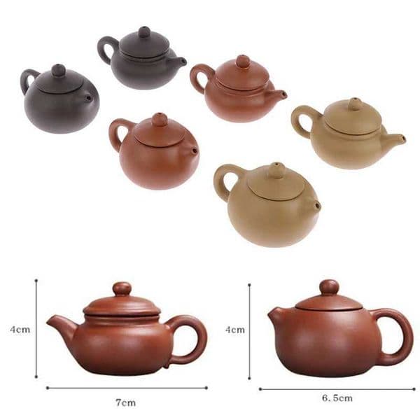 1PCS Purple Clay Finger Teapot Tea Pet Small Pocket tea Set Ornaments tea Accessories Boutique Tea Table DecorationXJ240814