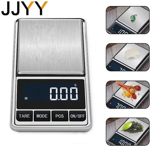 JJYY Mini Portable Electronic Jewelry Scale Gram Scale 0.01 Accuracy Gold Precision Mini Pocket Scale Kitchen WeightsM240815