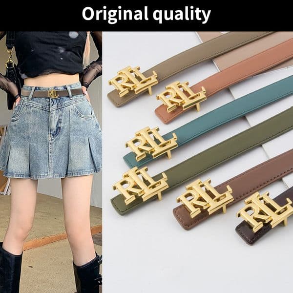 RLL Belt For Women Luxury Designer Leather Belt RLL Letter Dress Jeans Casual Belt With Box