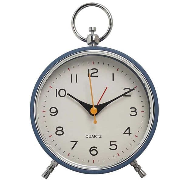 Student Snooze Alarm Clock Silent Non-ticking Battery Operated Bedside Table Clock With Metal Rings Home Room Table DecorationsM240814