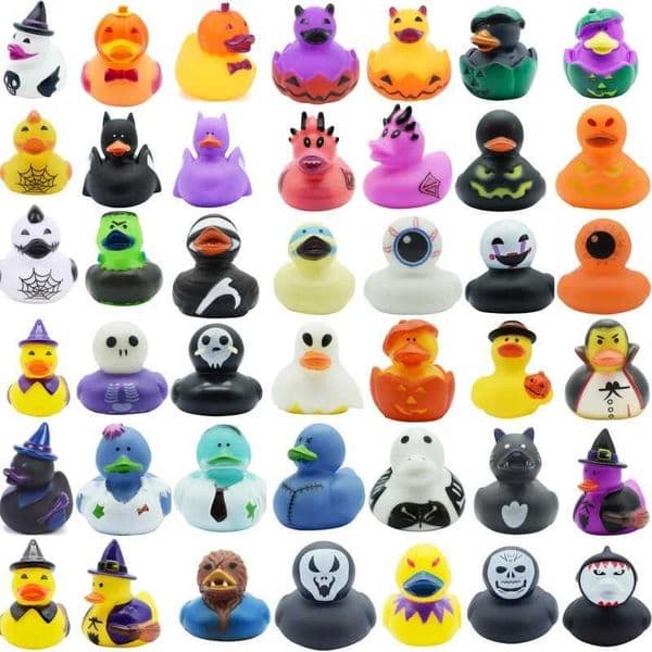24pcs Halloween Rubber Duck Toys Floatable Durable and Adorable for Kids Perfect for Parties and GiftsXJ240815