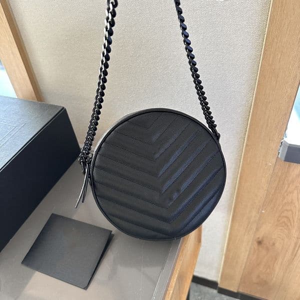 Designer shoulder bag ladies cake round bag leather Crossbody Bag Fashion Luxury Chain Bags Quilted Leather Textured Handbag