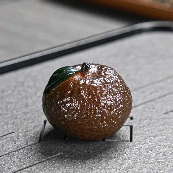 New Chinese Resin Color Changing Tea Pet Lucky Orange Model Tea Figurine Ornaments Home Tea Set Decoration Accessories CraftsXJ240814