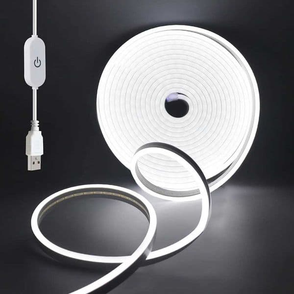 Touch Sensor LED Neon Strip Light Dimmable 5V USB Flexible Led Ribbon Lighting Waterproof Lamp For Room Backlight Decoration CL240815