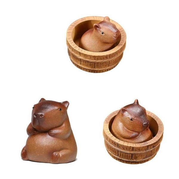 Capybara Clay Tea Pet Decors Tea Table Ornament Unique Capybara Tea Ceremony Desk Decorations GiftXJ240814