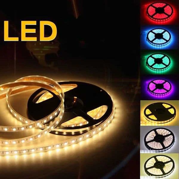 New 5M 300 LED Strip Light IP20 DC12V Ribbon Tape Brighter SMD2835 Cold White/Warm White/Ice Blue/Red/Green/blue CL240815
