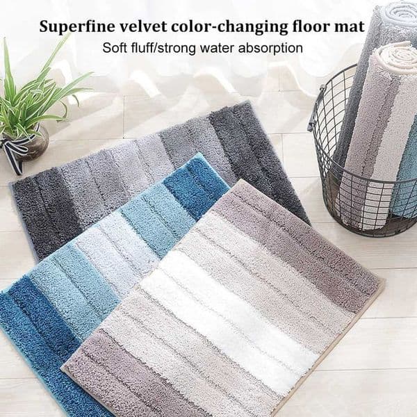 Luxury Bath Mat Bathroom Rugs Extra Soft Absorbent Microfiber Foot Mat Non-Slip Plush Toilet Rugs Shower CarpetM240816