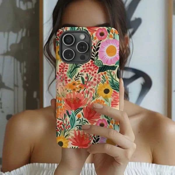 Maximalist Floral Garden Phone Case For IPHONE 15PRO MAX 14 13 12 11 PRO Plus 15pro Acrylic TPU Two in one Mobile Phone CasesM240816