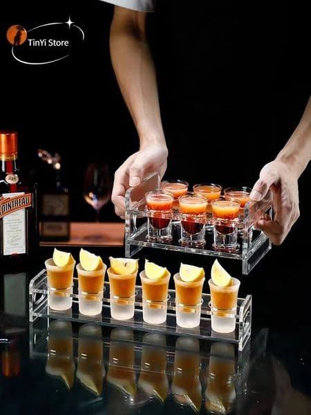 Creative Wineglass Mini Cup Cocktail Wine Glasses Whiskey Champagne Glass Thick-Bottomed Bullet Cup Straight Cup 240815