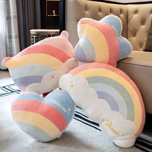 Candy Color Cloud Star Rainbow Pillow Filling Soft Color Cloud Throwing Pillow Mat Home Sofa Decoration Pillow Gift W240816