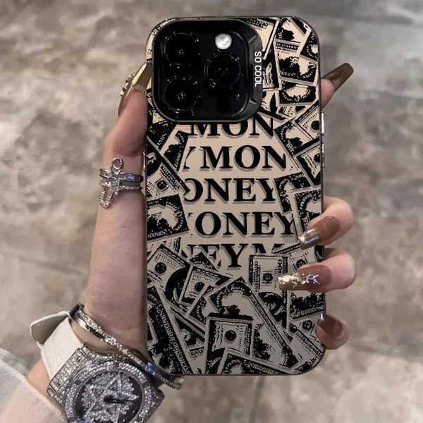 New fashion Doodle Drawing Phone Case For iPhone 14 15 Plus 11 12 13 ProMax X XR XS Max iPhone7/8Plus Laser Plated Silicone CoveM240816