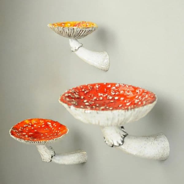 Mushroom Wall Hanging Resin Shelf for Candles Glasses Soap Decorative Jewelry Holders for Kitchen Living Room Bathroom el 240816