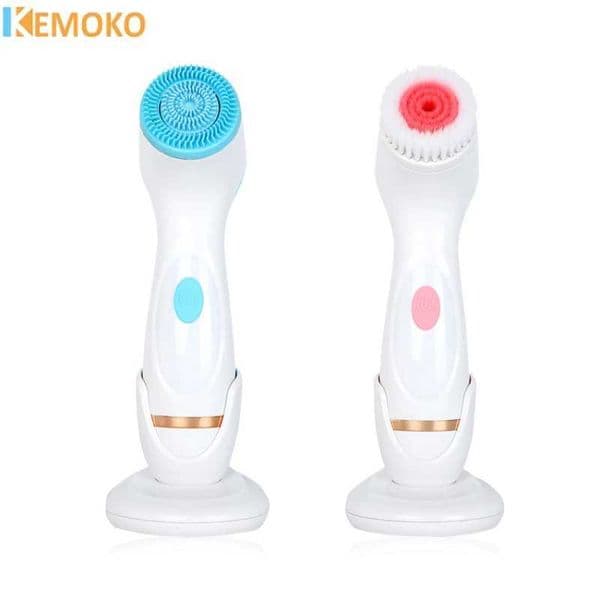 3 in 1Silicone Rotating Face cleanser Brush Electric Face Cleansing Brush Deep Waterproof Facial Massager Deep Cleaning BrushM240816