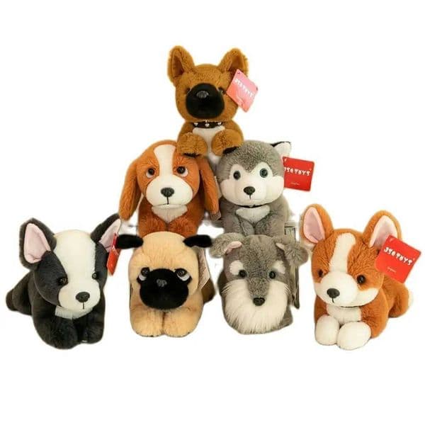 23CM party dog plush toy corgi bulldog husky cute super soft birthday gift doll for friends holiday decorationW240815