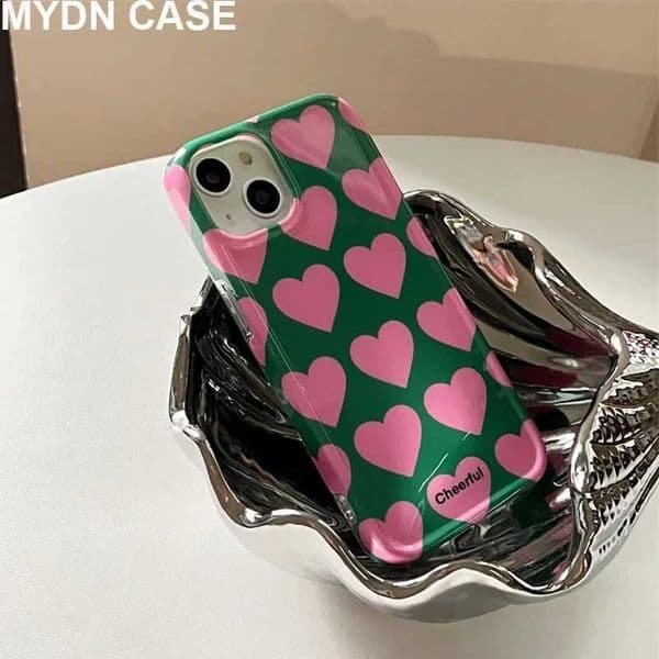 Cute Love Heart IMD Protective Phone Cases for Iphone 14 Pro Max 11 12 13 Pro Max 12 Pro 15 Shockproof Soft TPU Cover BumperM240816