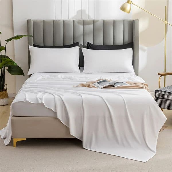 Sheet 2024 solid color brushed set of flat and pillowcase 2 pieces/3 pieces full/double/large/large washable lightweight and breathable 240816
