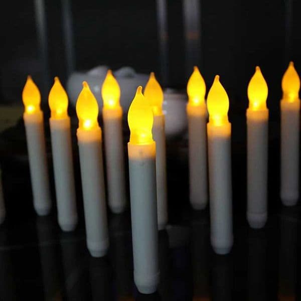 1pcs Flameless Candles Led Taper Candles With Colorful Lighting Fake Candlesticks Electric Candles For Halloween Wedding Decor Y240815