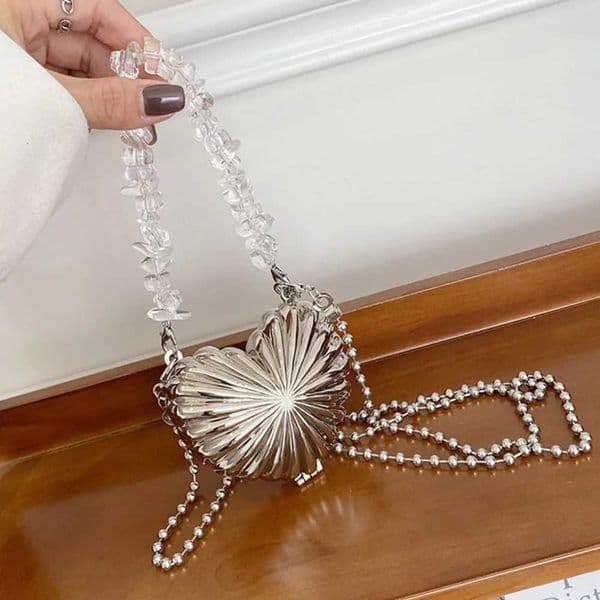 Fashion Metal Lipstick Bag for Women Luxury Dinner Bag Designer Shell Bag High Quality Shoulder Cute Purses Handbags 2024 CI240816