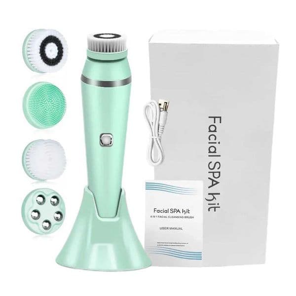 Ultrasonic Electric Face Cleansing Brush Silicone Wash Instrument Deep Pore Clean Facial Vibration Massage Relaxation Tools USBM240816