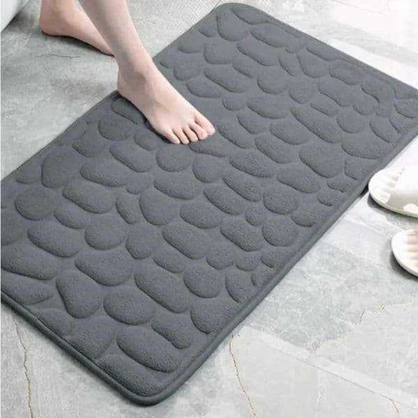 1PC Pebble Bathroom Mat Anti-skid Soft Comfortable Memory Foam Bath Rug Water Absorbent Washable Bath RugM240816
