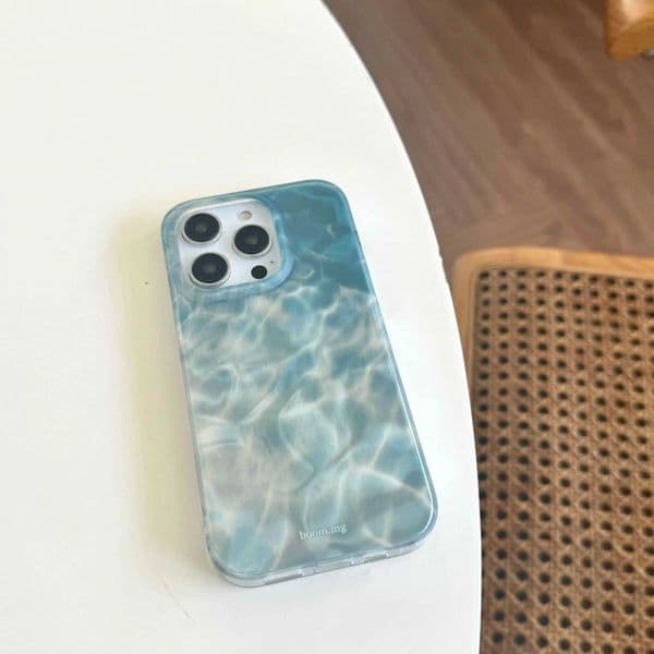 Summer sea blue water-ripple ins fundas for iphone 15pro 13 11 15 pro max 13pro 15promax 14pro 14promax 12 14 protect phone caseM240816