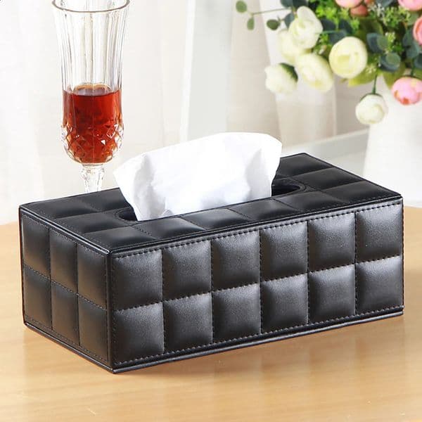 Update Tissue Box Black Cover Holder Facial Napkin Paper Towel Toilet Storage Dispenser Rectangular Container Blue Car Home 240816