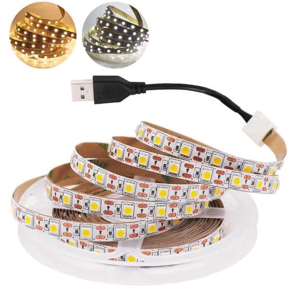 5V USB LED Strip Light SMD 5050 Flexible LED Tape Ribbon TV Backlight Lights Strip Home Decoration 30cm 50cm 1m 2m 3m 4m 5m CL240815