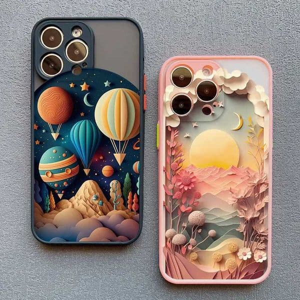 Printing Landscape Phone case For iPhone 15 14 7 8 Plus XS X XR 14 13 Pro Max 13 12 Pro Max Mini Creative Mountains Back CoverM240816