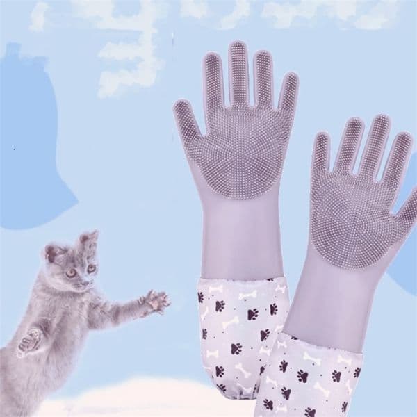 1 pet bath glove cat and dog grooming and cleaning massage brush sticky hair sticker long hair grooming pet supplies 240816