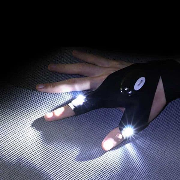 LED night light waterproof fishing gloves flashlight outdoor rescue tools gloves equipment riding fingerless gloves Y240817