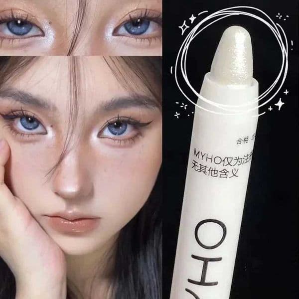 Glitter Lying Silkworm Highlighter Pencil Longlasting Brightening Eyes Corner Pearlescent White Eyeshadow Pen Shiny Eye Cosmetic Y240816