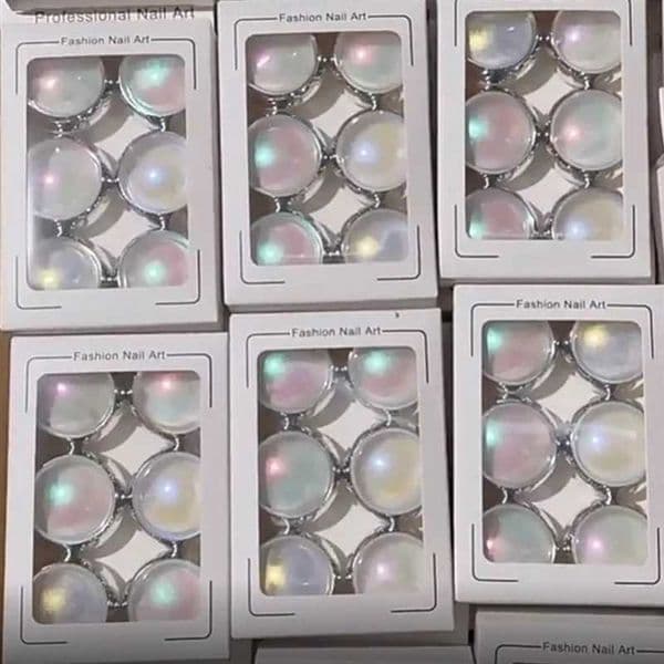 6 pieces/set 6-color nail aurora powder magic mermaid nail art glitter powder dust pigment holographic effect chrome powder decoration W240815