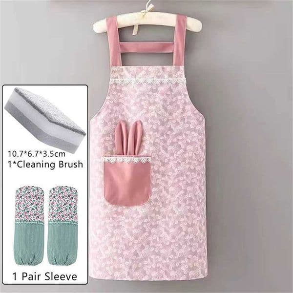 Cooking Apron Kitchen Household Men Women Summer Thin Cute Rabbit Ears Work Korean Style Cooking ApronXJ240816