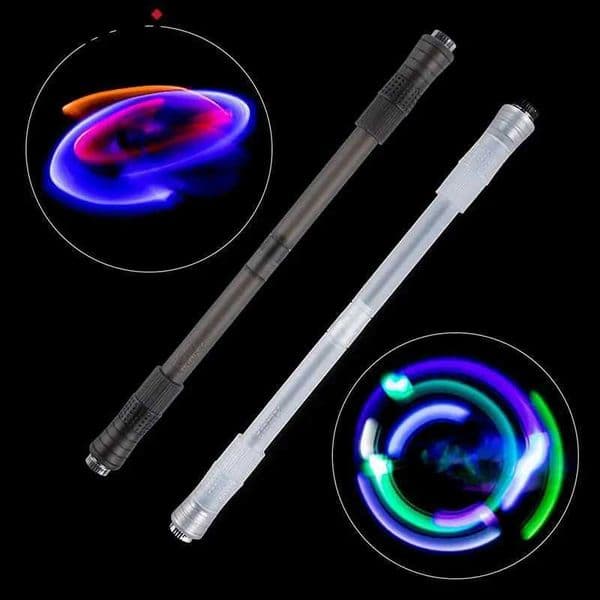 Cool Rotating LED Flash Spinner Pen Adult Stress Reliever Children Kids Spinning Pen Finger Toy Spinner Gift Y240817