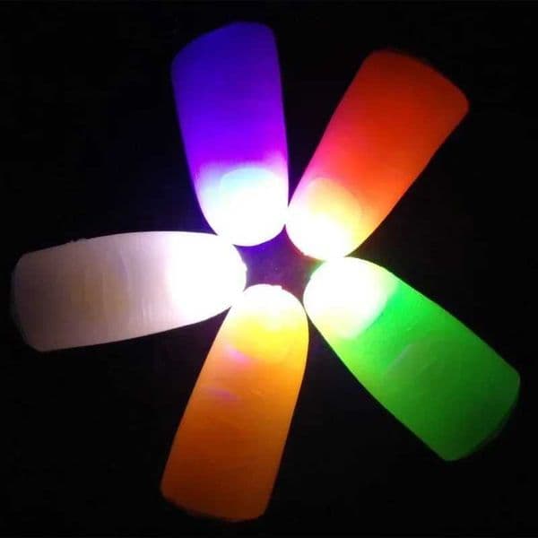 2 Pcs/set Magic Thumbs Light Toys for Adult Magic Trick Props Blue Light Led Flashing Fingers Halloween Party Toys for Children Y240817