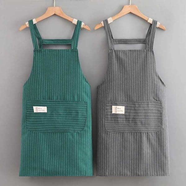 1Pc Simple Sleeveless Apron Kitchen Household Polyester Cooking Apron With Pocket Clothes Protection For Barber Painter ChefXJ240816