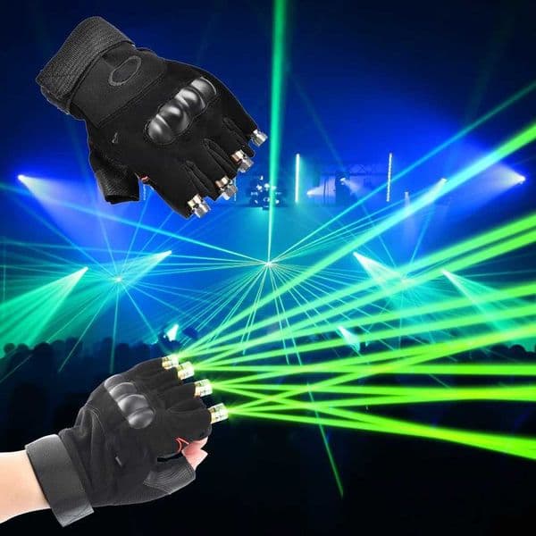 RGB LED Laser Gloves DJ Disco Multi-line 4 Heads Beam Light For Finger Halloween Christmas Party Nightclub Stage Rave Accessorie Y240817