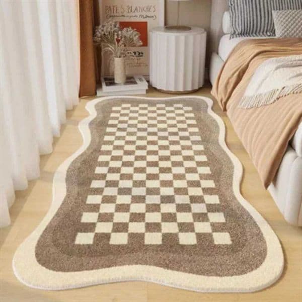 Simple cream style living room bedroom soft bedding non slip thick imitation cashmere carpet for home use W240815