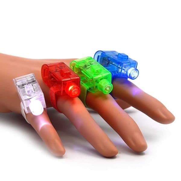 4 PCS Mixed Color Led Finger Flashlight Light Lamp Toy for Party Birthday Christmas Decorations Y240817