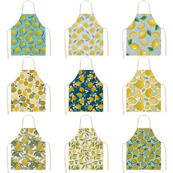 Fruit Watermelon Cantaloupe Pineapple Print Sleeveless Apron Kitchen Apron Home Cooking Bakery Shop Woman Clean Apron DelantalXJ240816