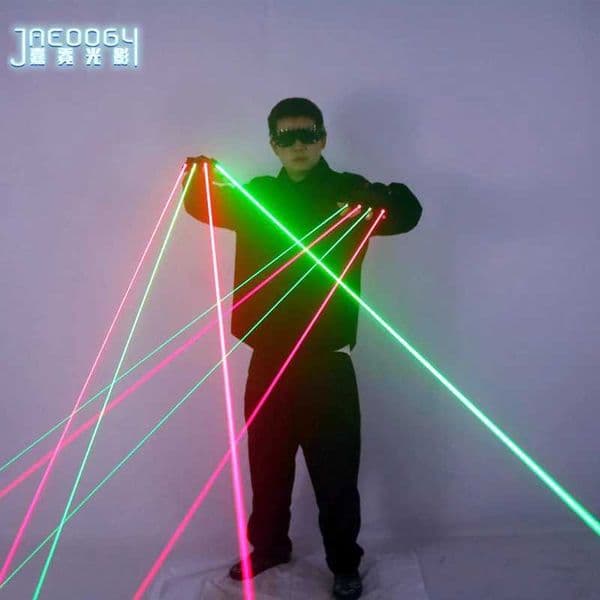 Red and Green Laser Gloves Singer DJ Night Dance Props Christmas Party Light Show Dancer Performance High Quality 2 in 1 Y240817