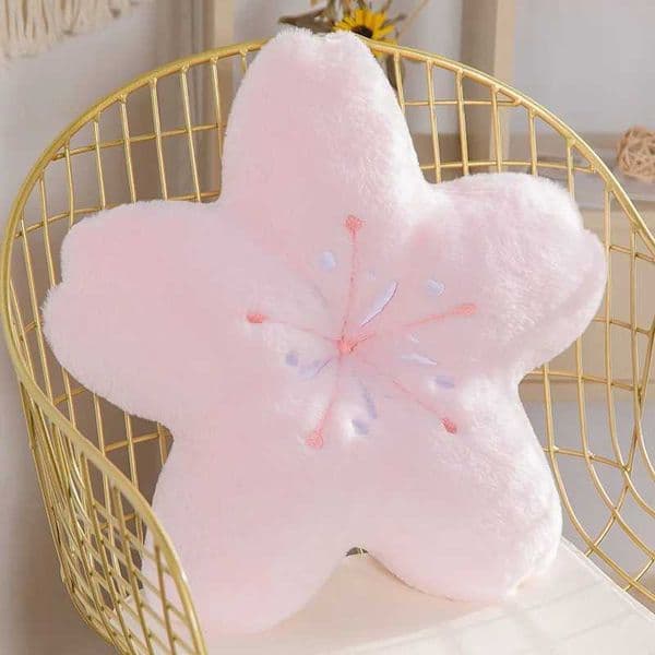 Game And Toy New stuff animal Pink Sakura Throw Pillows Kawaii Flower Plush Pillow Mat Lifelike Soft Cherry Blossom Cushion Plushie Props Gift Free Shipping