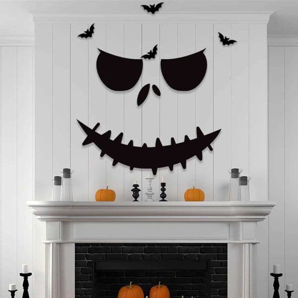 Halloween decorations skeletons pumpkins Halloween horror door stickers felt wall stickers room decorationsX240817